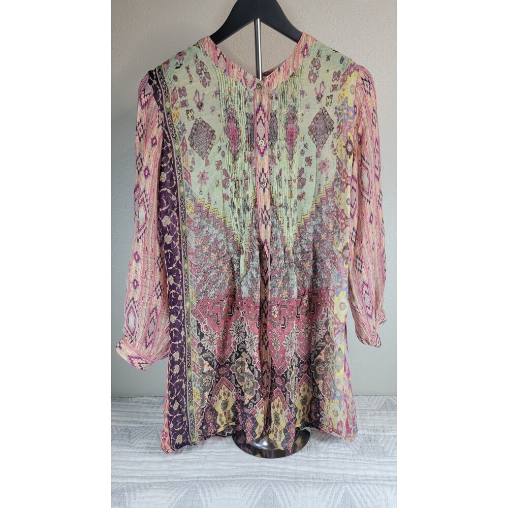 Soft Surroundings Boho Patchwork Tunic Top • Style SEK44‎ • 1X • Viscose •...